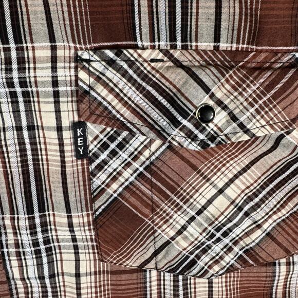 Wrangler Mens Pearl Snap Shirt Red Plaid Western American Cowboy Size XL - Picture 4 of 7